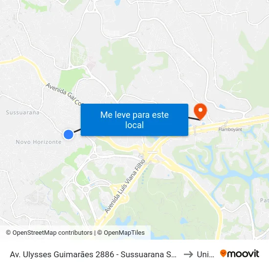 Av. Ulysses Guimarães 2886 - Sussuarana Salvador - Ba 41213-000 Brasil to Unijorge map