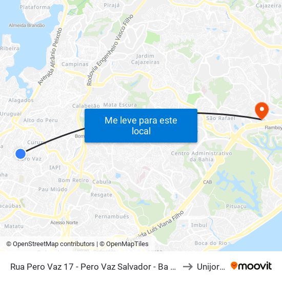 Rua Pero Vaz 17 - Pero Vaz Salvador - Ba Brasil to Unijorge map