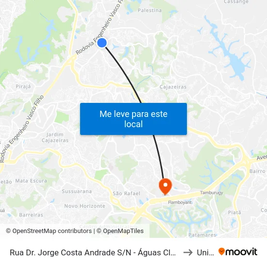 Rua Dr. Jorge Costa Andrade S/N - Águas Claras Salvador - Ba 41342-170 Brasil to Unijorge map
