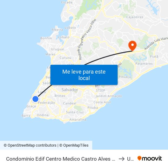 Condomínio Edif Centro Medico Castro Alves - Av. Leovigildo Filgueiras 56 - Garcia Salvador - Ba 40080-120 Brasil to Unijorge map