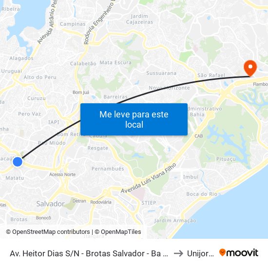 Av. Heitor Dias S/N - Brotas Salvador - Ba Brasil to Unijorge map