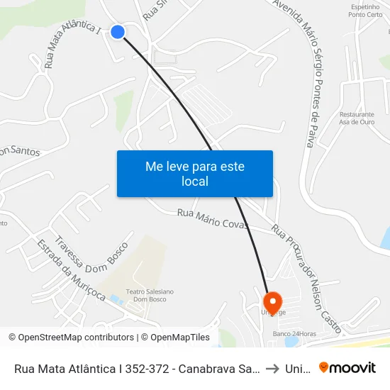 Rua Mata Atlântica I 352-372 - Canabrava Salvador - Ba 41260-145 Brasil to Unijorge map