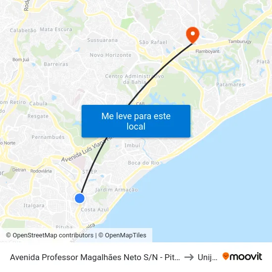 Avenida Professor Magalhães Neto S/N - Pituba Salvador - Ba Brasil to Unijorge map
