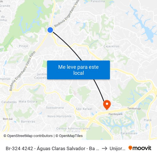Br-324 4242 - Águas Claras Salvador - Ba Brasil to Unijorge map