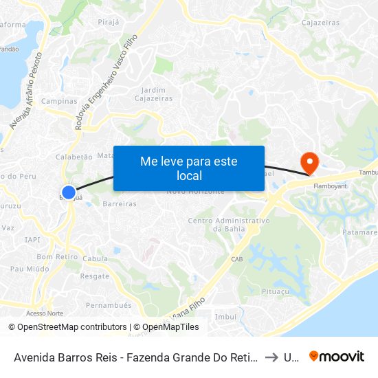 Avenida Barros Reis - Fazenda Grande Do Retiro Salvador - Ba 40350-500 República Federativa Do Brasil to Unijorge map