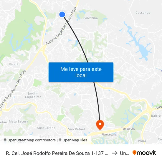 R. Cel. José Rodolfo Pereira De Souza 1-137 - Valéria Salvador - Ba 41301-335 Brasil to Unijorge map
