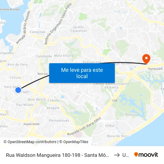 Rua Waldson Mangueira 180-198 - Santa Mônica Salvador - Ba República Federativa Do Brasil to Unijorge map