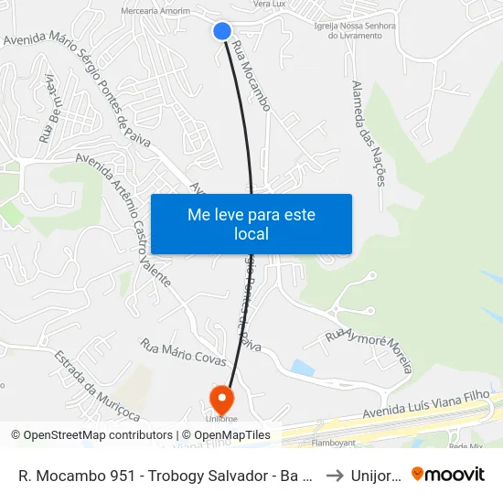R. Mocambo 951 - Trobogy Salvador - Ba Brasil to Unijorge map