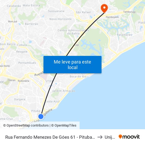 Rua Fernando Menezes De Góes 61 - Pituba Salvador - Ba Brasil to Unijorge map
