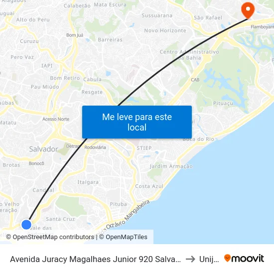 Avenida Juracy Magalhaes Junior 920 Salvador - Bahia 41940 Brasil to Unijorge map