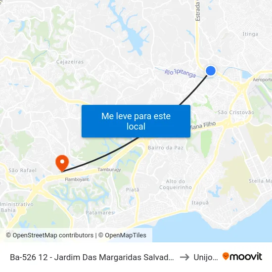 Ba-526 12 - Jardim Das Margaridas Salvador - Ba Brasil to Unijorge map