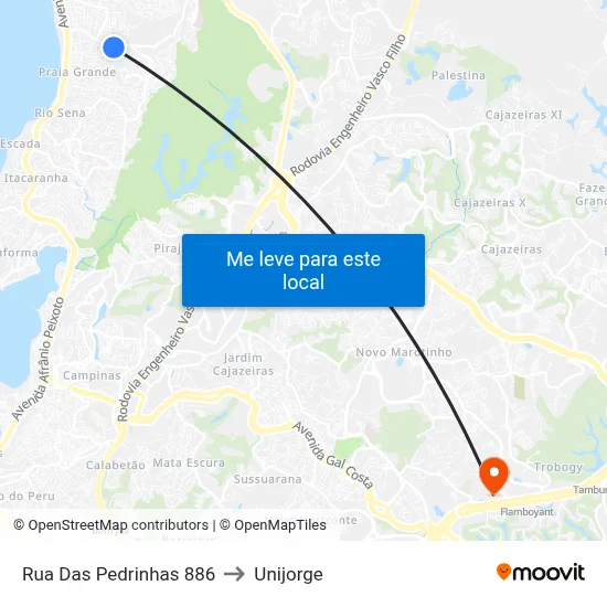 Rua Das Pedrinhas 886 to Unijorge map