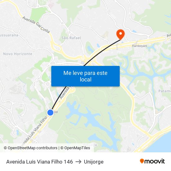 Avenida Luís Viana Filho 146 to Unijorge map