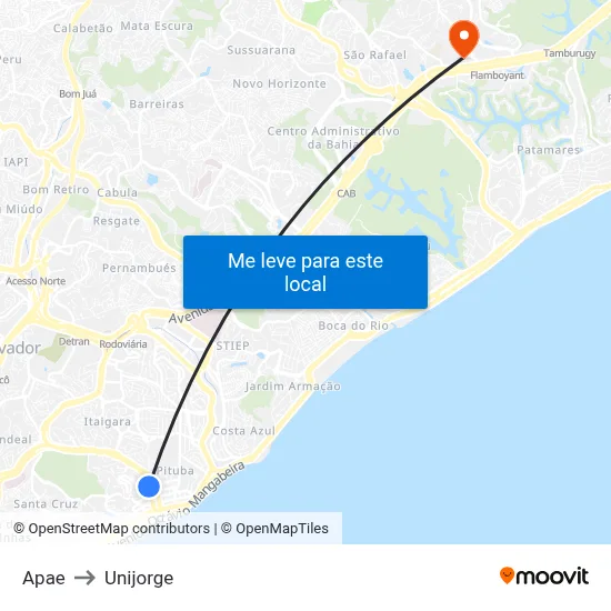 Apae to Unijorge map