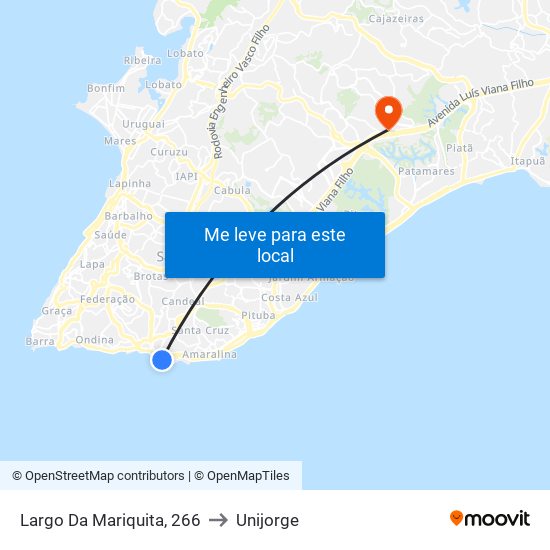 Largo Da Mariquita, 266 to Unijorge map