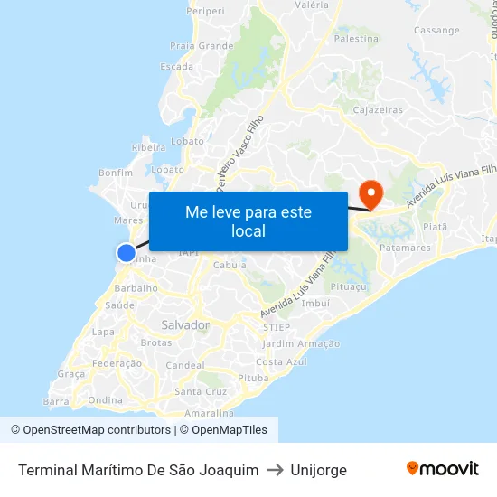 Terminal Marítimo De São Joaquim to Unijorge map