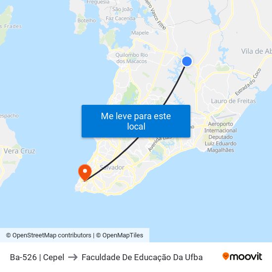 Ba-526 | Cepel to Faculdade De Educação Da Ufba map