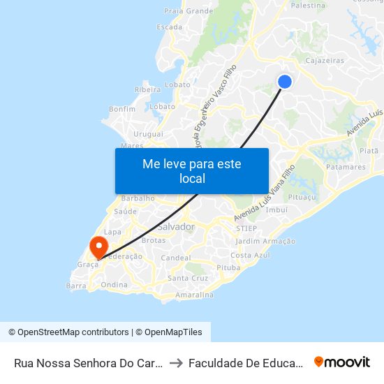 Rua Nossa Senhora Do Carmo, 55 | Volta to Faculdade De Educação Da Ufba map