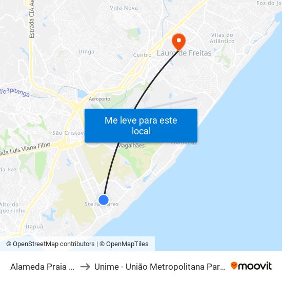 Alameda Praia De Guaratuba, 282 | Ida to Unime - União Metropolitana Para O Desenvolvimento Da Educação E Cultura map