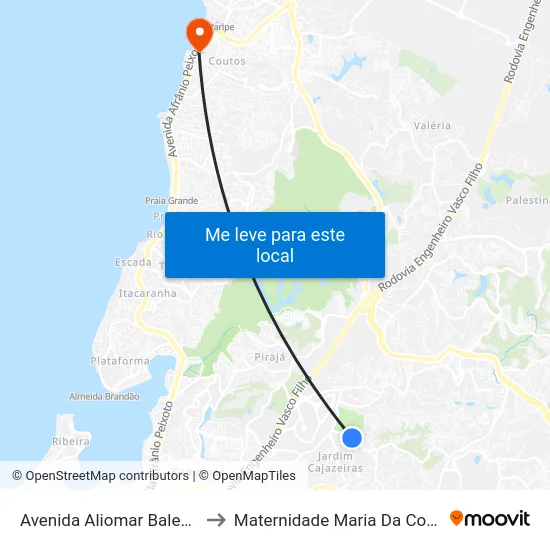 Avenida Aliomar Baleeiro, 147 | Assaí to Maternidade Maria Da Conceição De Jesus map