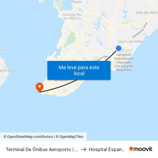 Terminal De Ônibus Aeroporto | Ida to Hospital Espanhol map