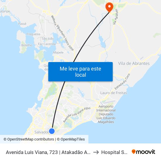 Avenida Luís Viana, 723 | Atakadão Atakarejo - Ida to Hospital SEMED map