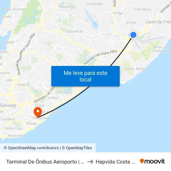 Terminal De Ônibus Aeroporto | Volta to Hapvida Costa Azul map