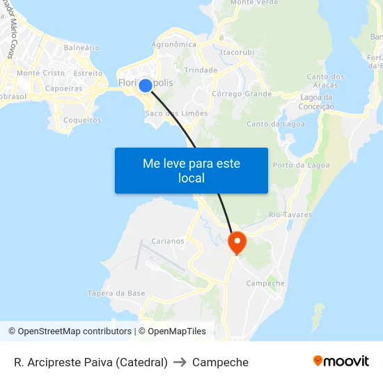 R. Arcipreste Paiva (Catedral) to Campeche map