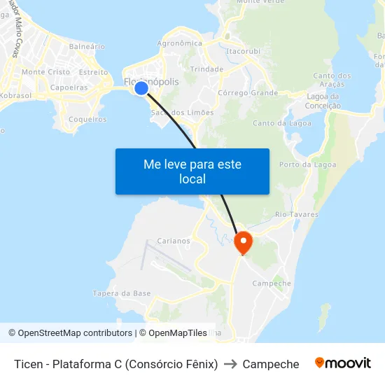 Ticen - Plataforma C (Consórcio Fênix) to Campeche map