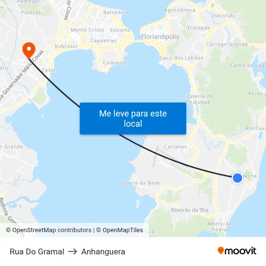 Rua Do Gramal to Anhanguera map