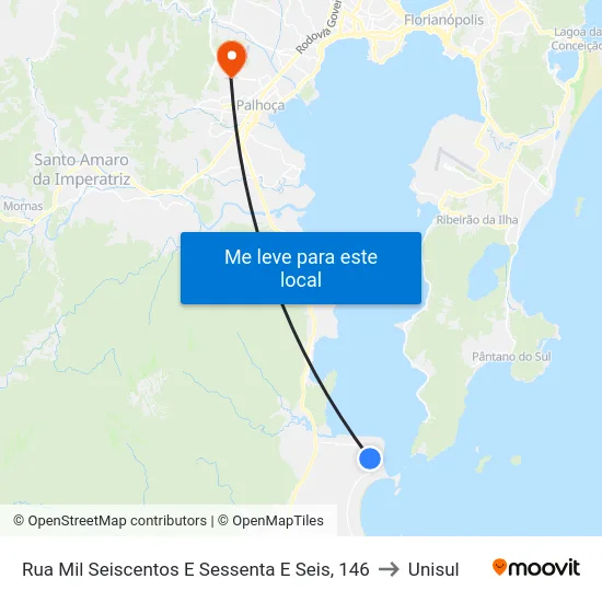 Rua Mil Seiscentos E Sessenta E Seis, 146 to Unisul map