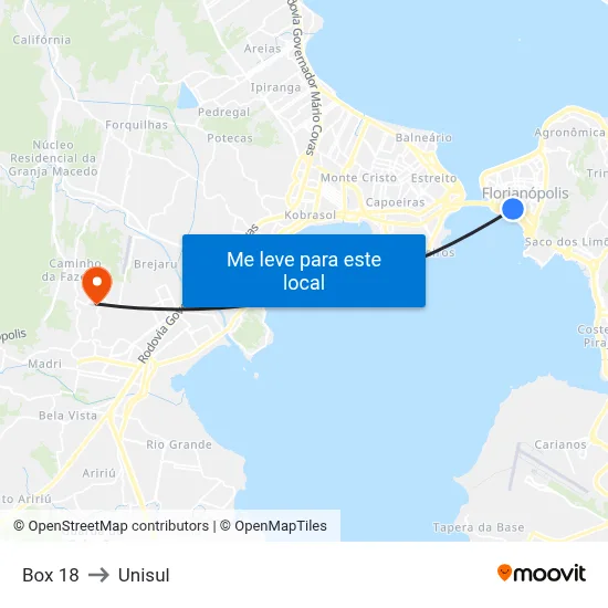 Box 18 to Unisul map