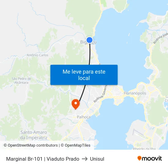 Marginal Br-101 | Viaduto Prado to Unisul map