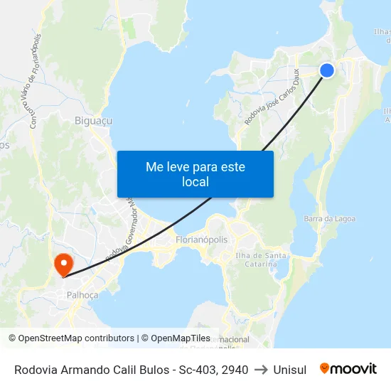 Rodovia Armando Calil Bulos - Sc-403, 2940 to Unisul map