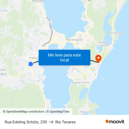 Rua Edeling Schütz, 230 to Rio Tavares map