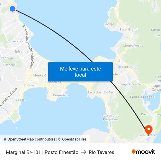 Marginal Br-101 | Posto Ernestão to Rio Tavares map