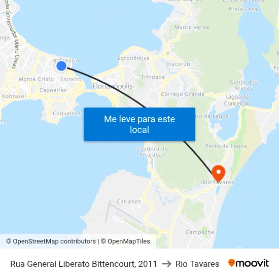Rua General Liberato Bittencourt, 2011 to Rio Tavares map