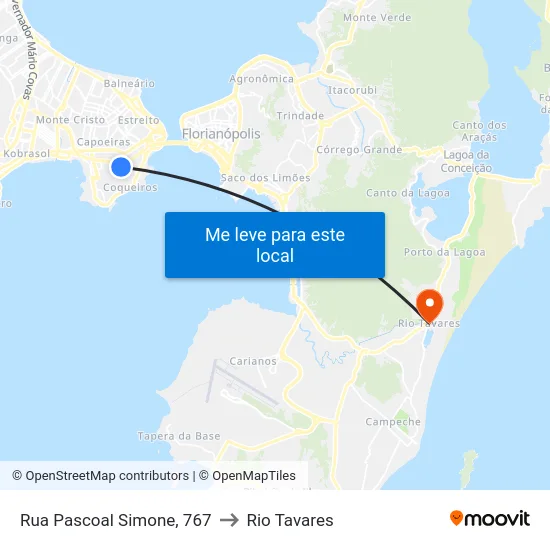 Rua Pascoal Simone, 767 to Rio Tavares map