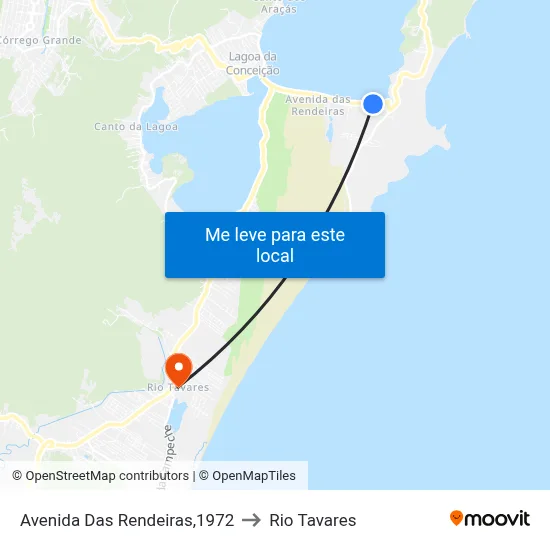 Avenida Das Rendeiras,1972 to Rio Tavares map