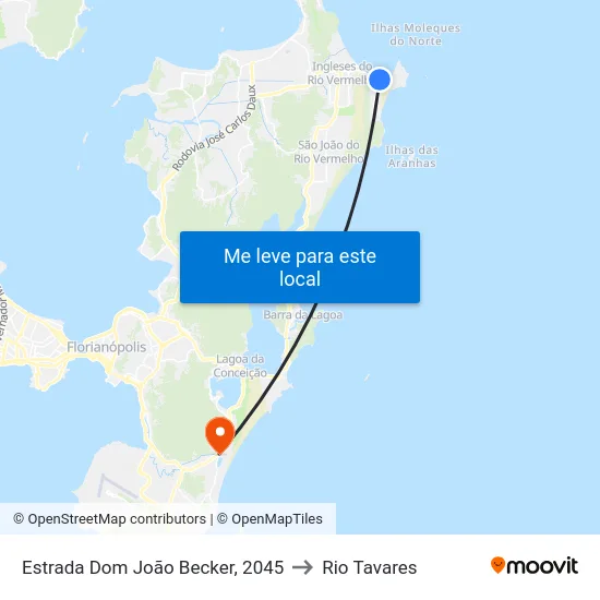 Estrada Dom João Becker, 2045 to Rio Tavares map