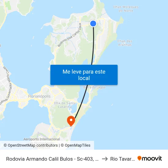 Rodovia Armando Calil Bulos - Sc-403, 2940 to Rio Tavares map