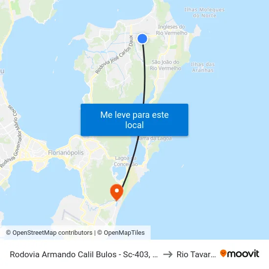 Rodovia Armando Calil Bulos - Sc-403, 1194 to Rio Tavares map