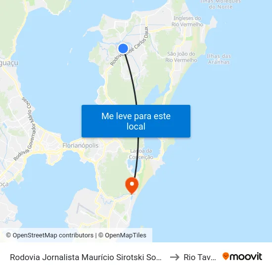 Rodovia Jornalista Maurício Sirotski Sobrinho, 1050 to Rio Tavares map