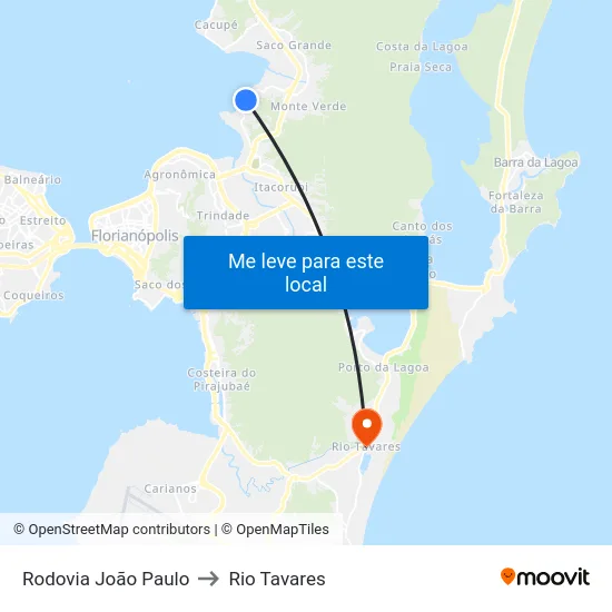 Rodovia João Paulo to Rio Tavares map