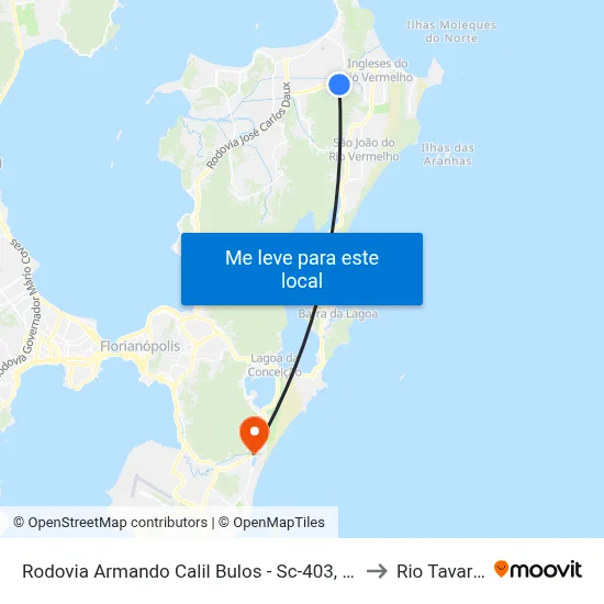 Rodovia Armando Calil Bulos - Sc-403, 2353 to Rio Tavares map