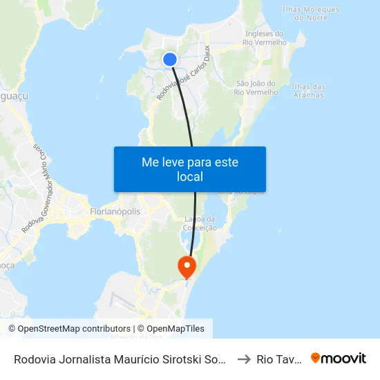 Rodovia Jornalista Maurício Sirotski Sobrinho, 2501 to Rio Tavares map