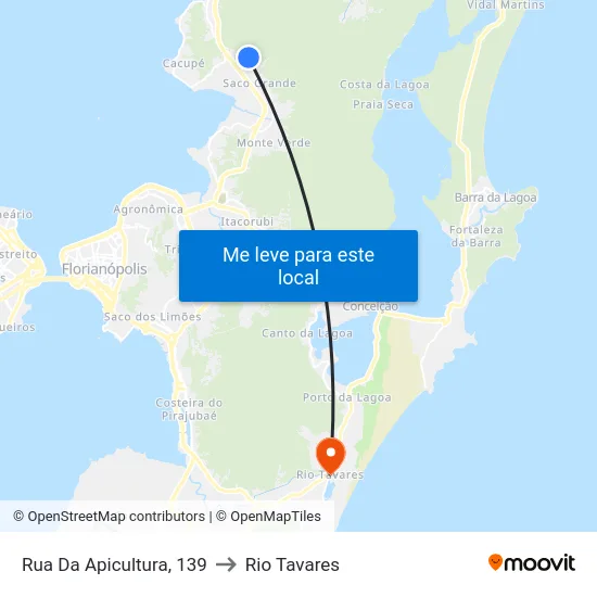 Rua Da Apicultura, 139 to Rio Tavares map