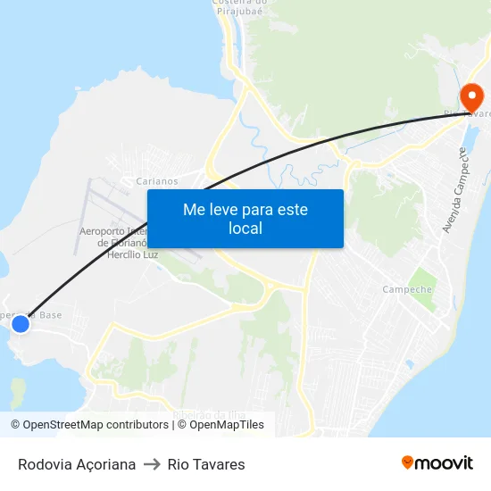 Rodovia Açoriana to Rio Tavares map