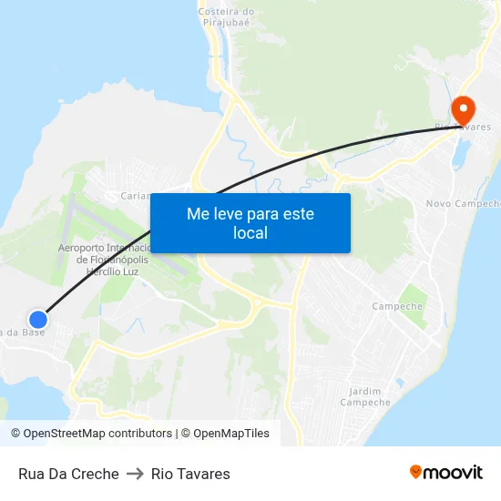 Rua Da Creche to Rio Tavares map