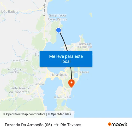 Fazenda Da Armação (06) to Rio Tavares map